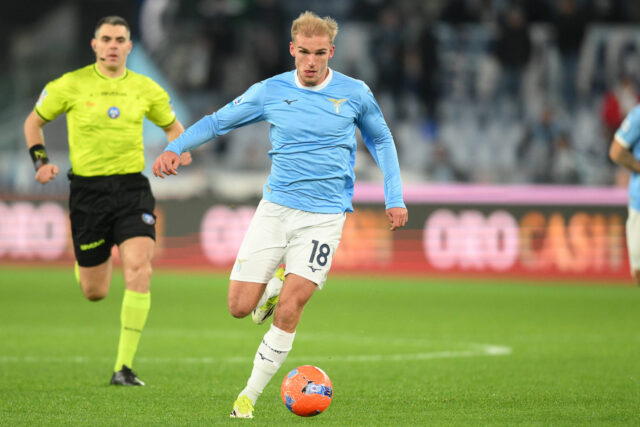Isaksen durante Lazio-Fiorentina