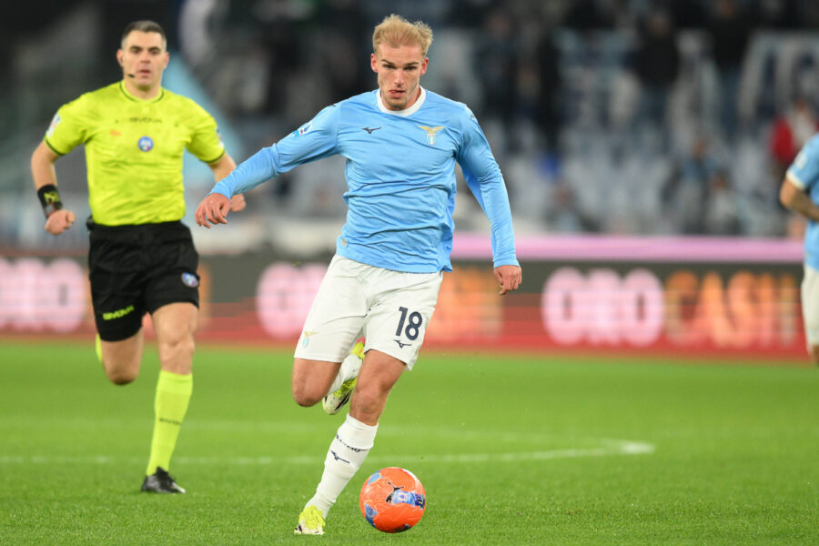 Isaksen durante Lazio-Fiorentina