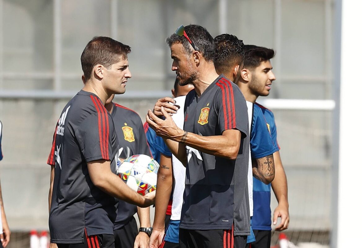 Robert Moreno in compagnia di Luis Enrique