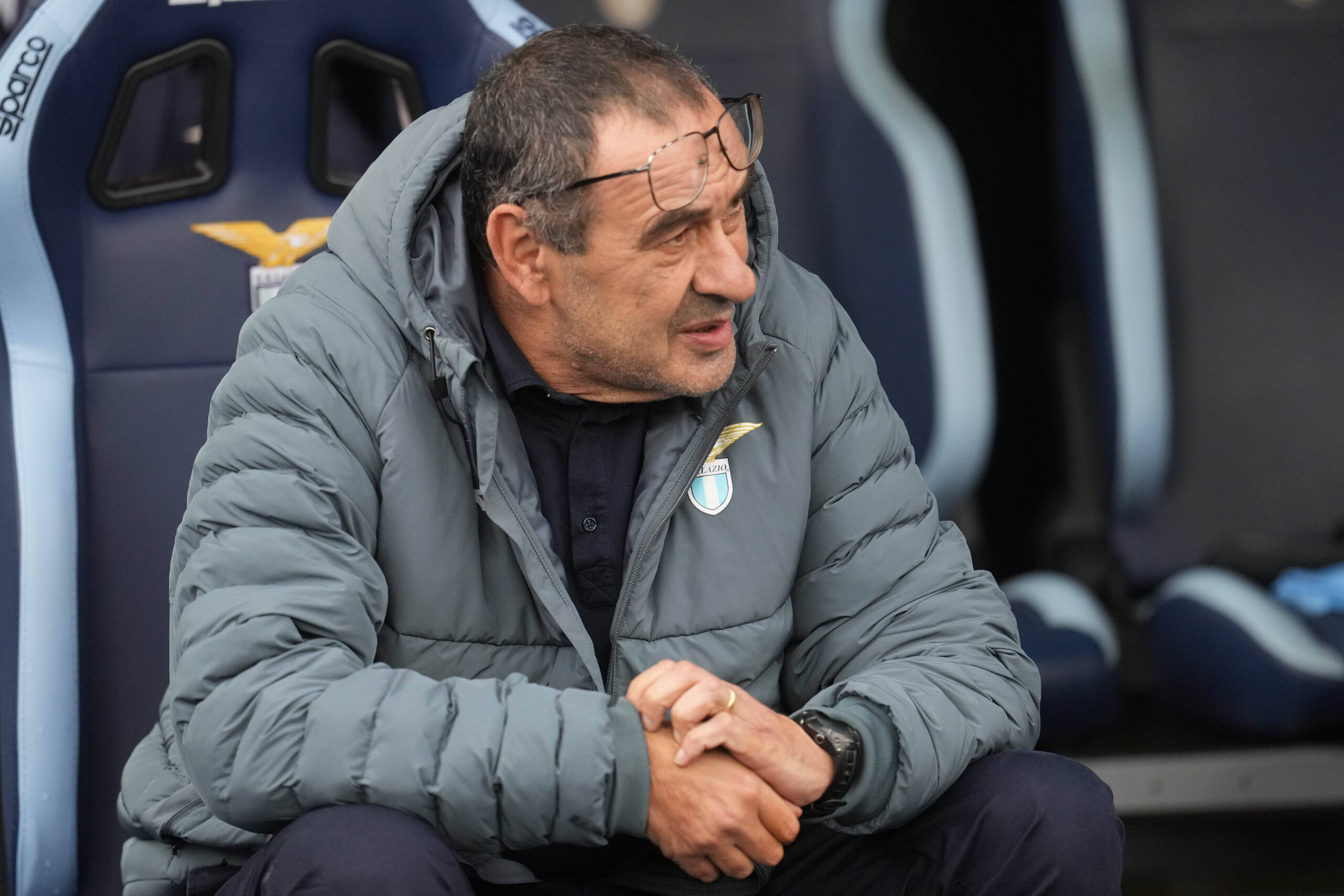Sarri in panchina contro il Napoli