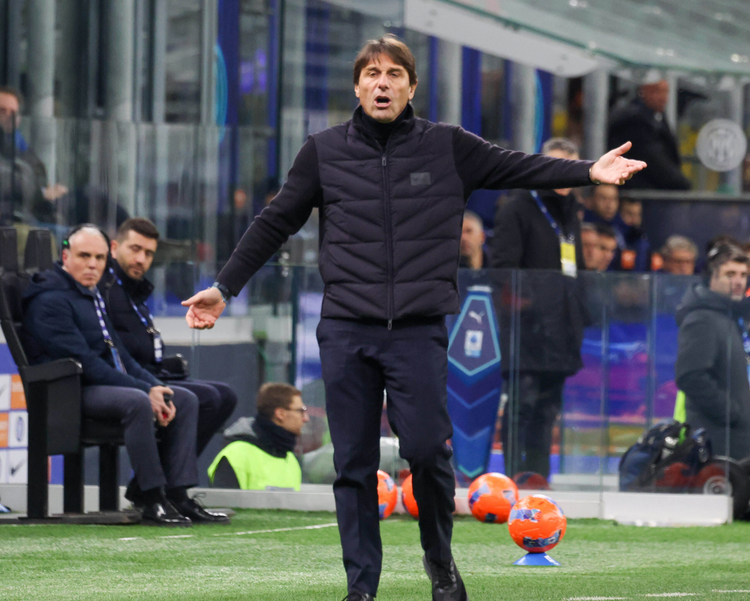 Antonio Conte espulso durante Inter-Napoli