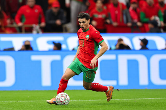 Brahim Diaz in azione con la maglia del Marocco