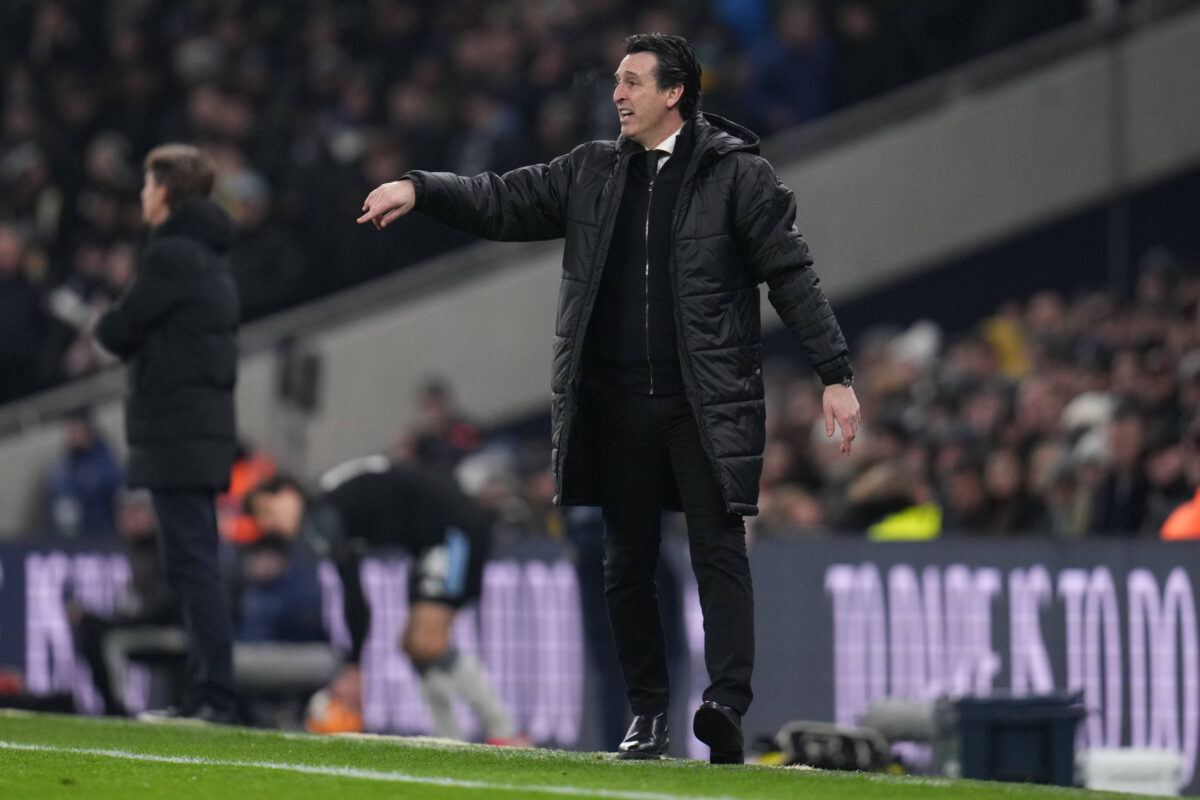 Il manager dell'Aston Villa Unai Emery