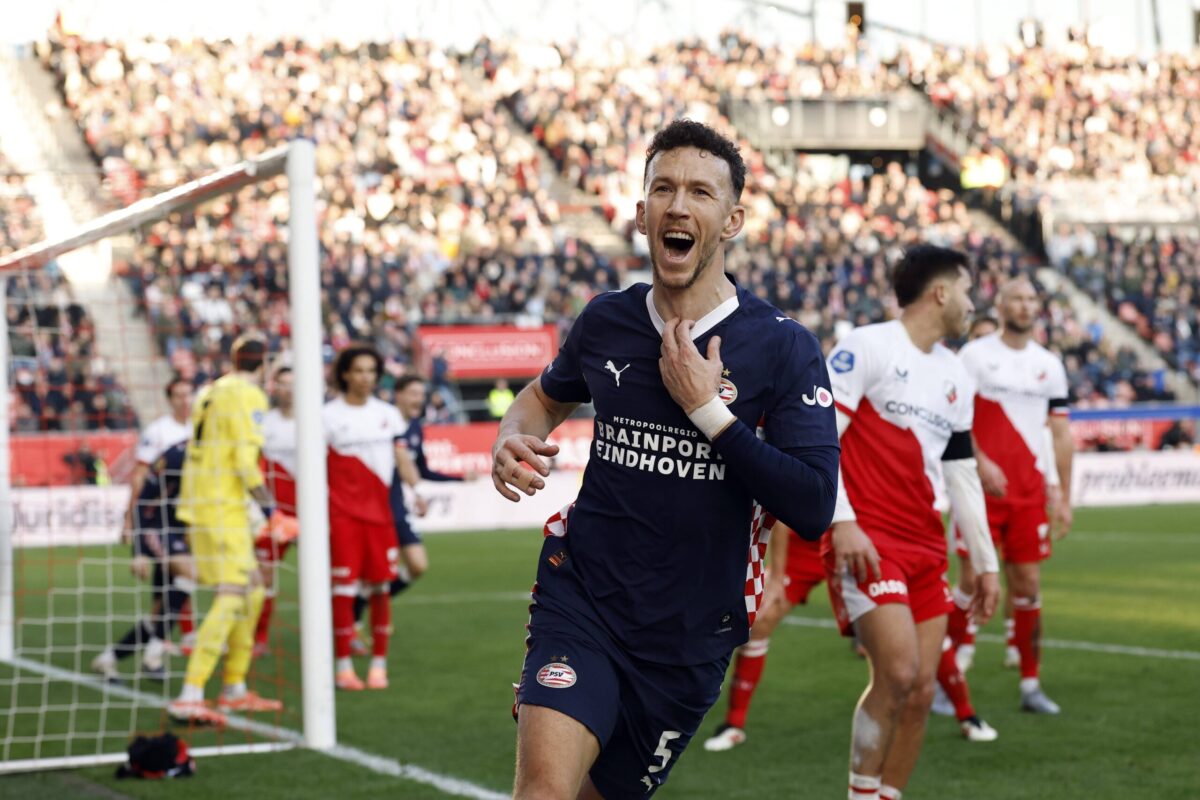 Ivan Perisic esulta dopo un gol con il PSV