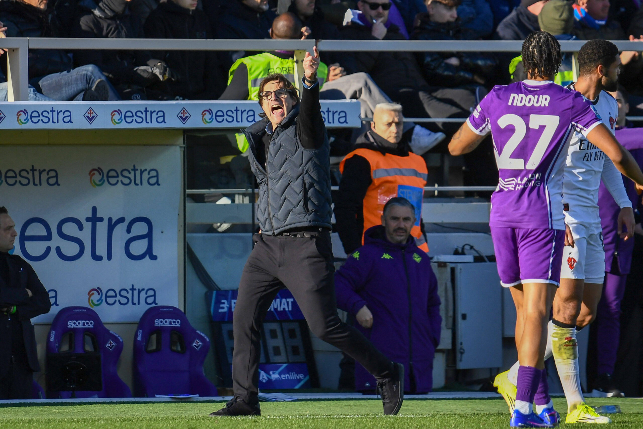 L'allenatore della Fiorentina Paolo Vanoli