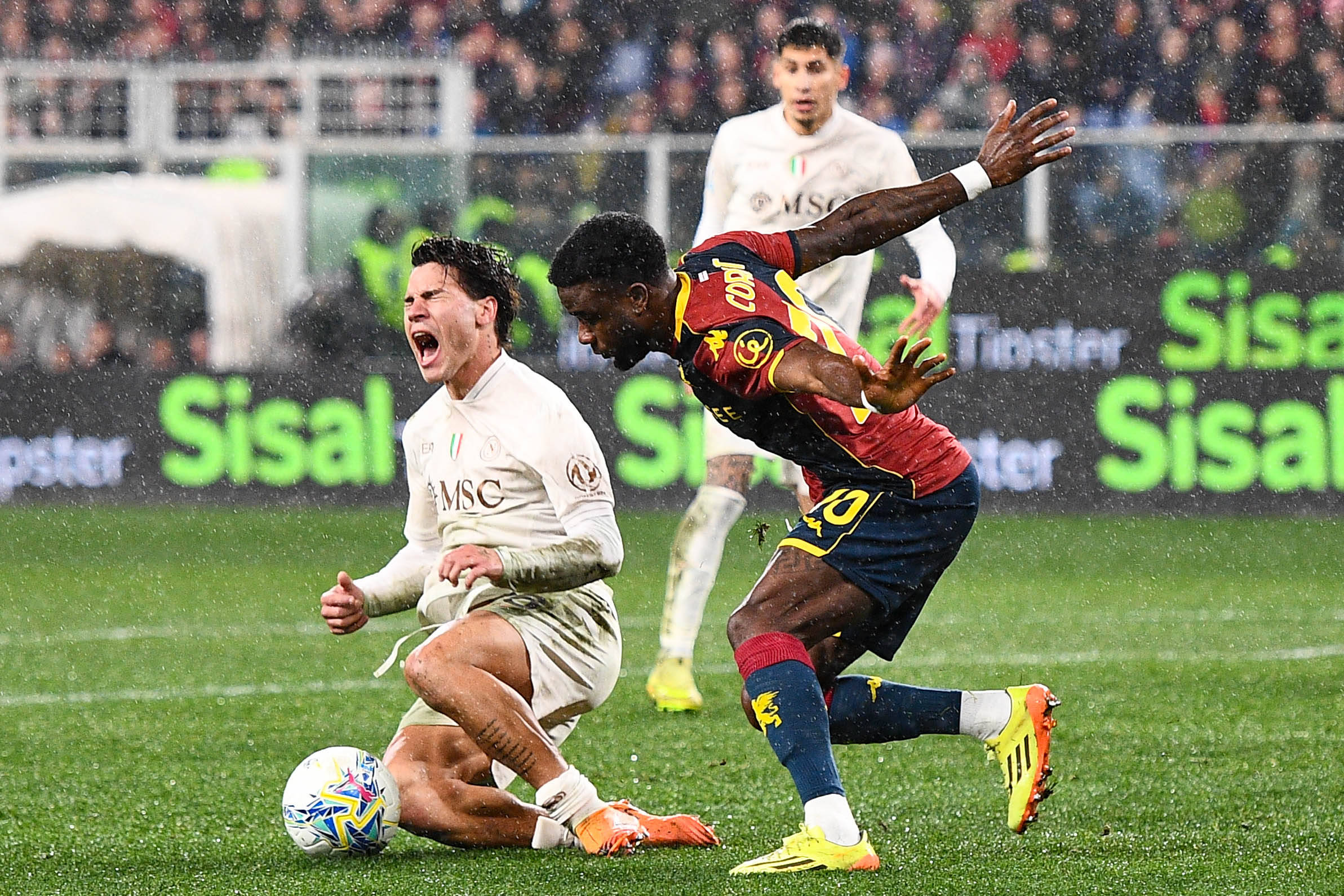 Contatto Vergara-Cornet in Genoa-Napoli