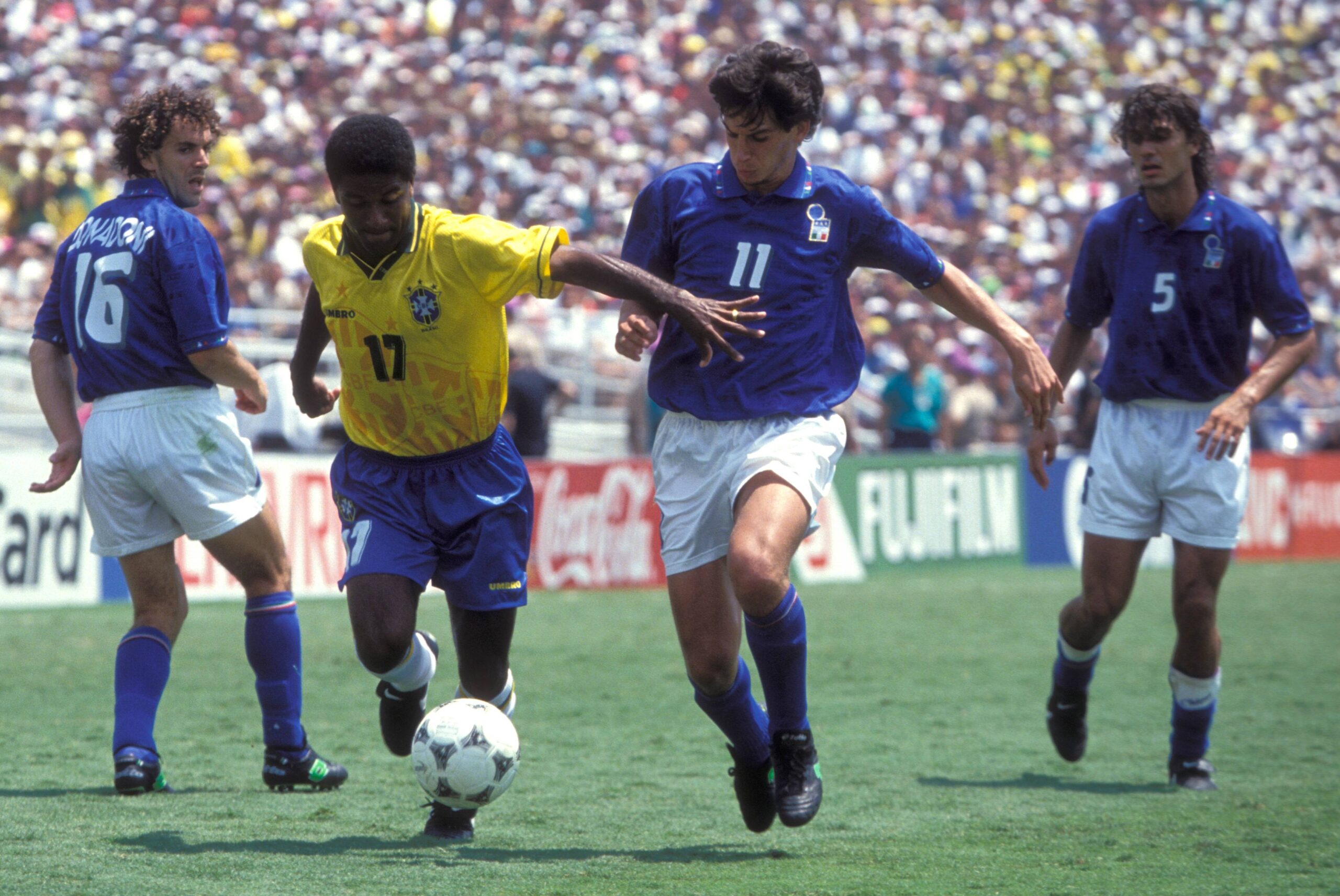 Demetrio Albertini durante la finale dei Mondiali del '94