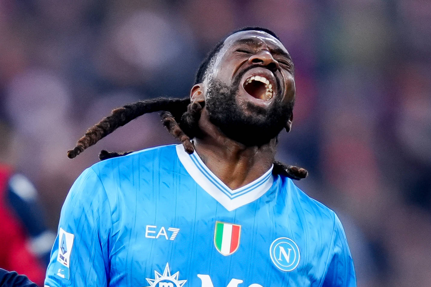 Il centrocampista del Napoli Frank Anguissa