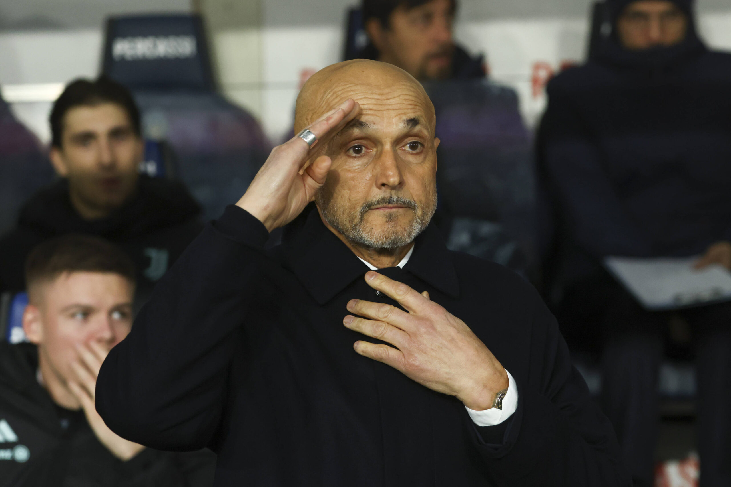 Spalletti durante Atalanta-Juventus