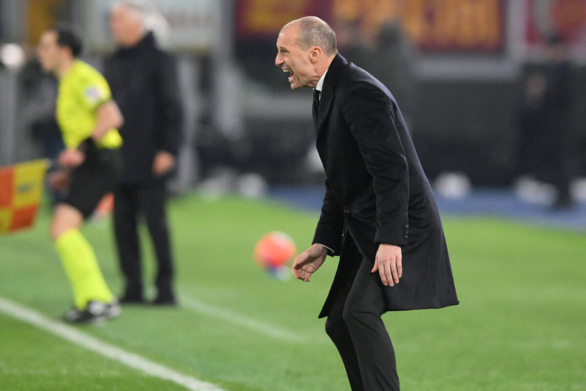 Max Allegri arrabbiato a bordo campo