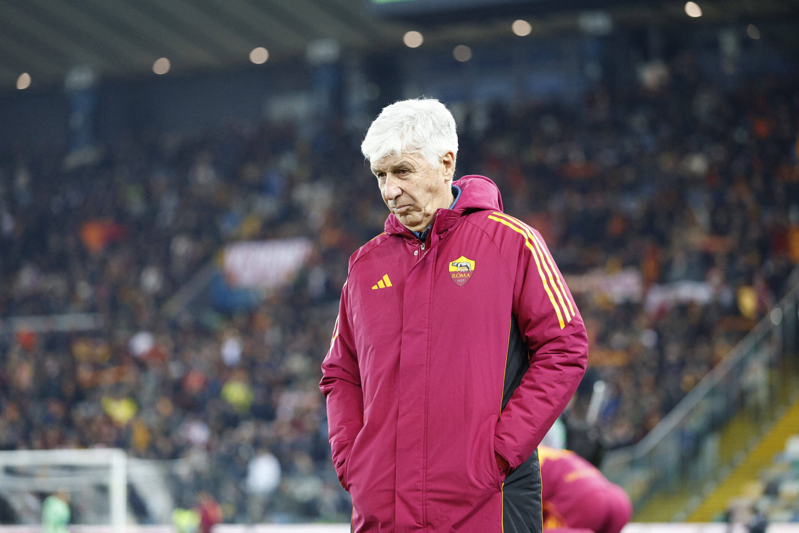 Gasperini durante Udinese-Roma