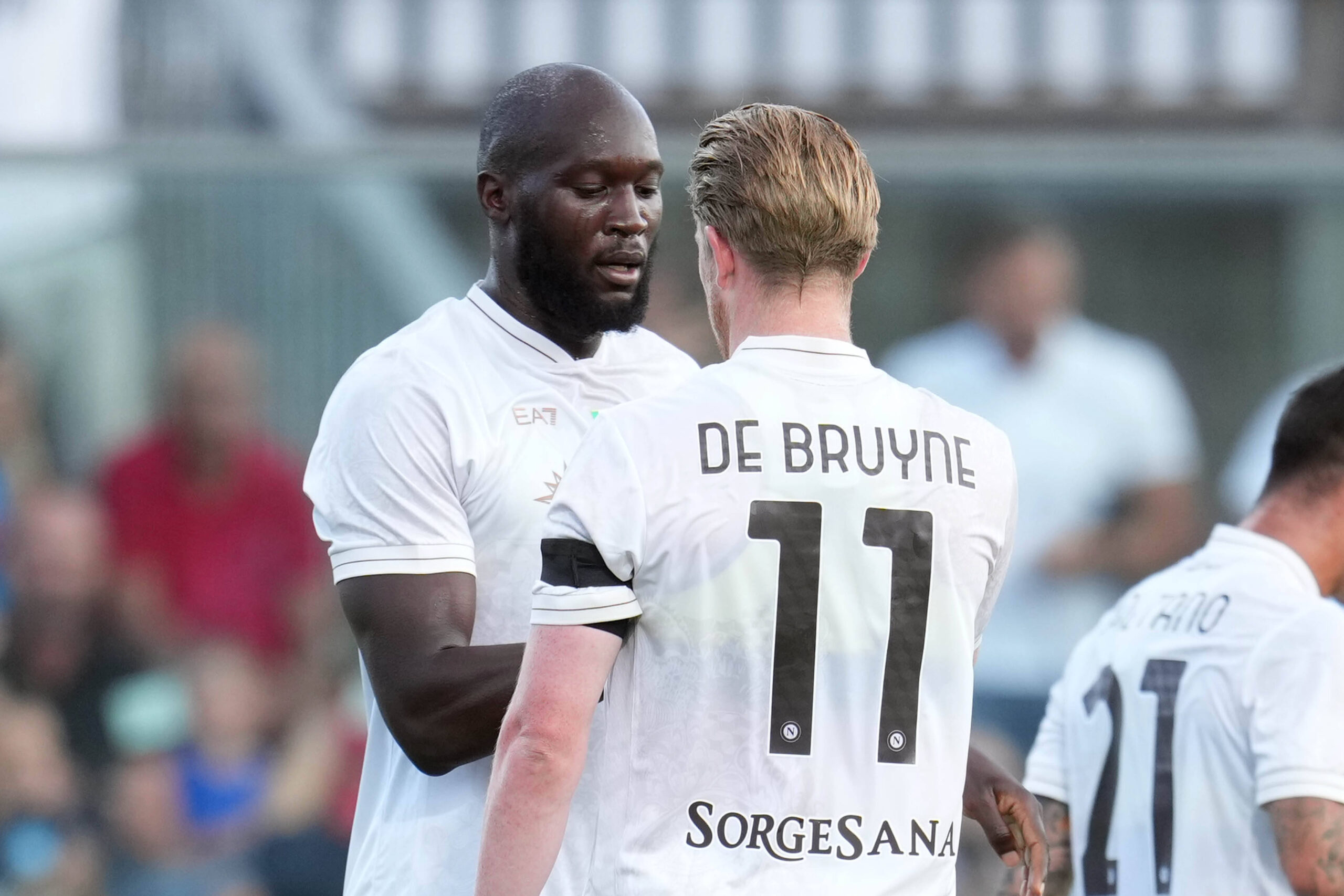 De Bruyne e Lukaku con la maglia del Napoli