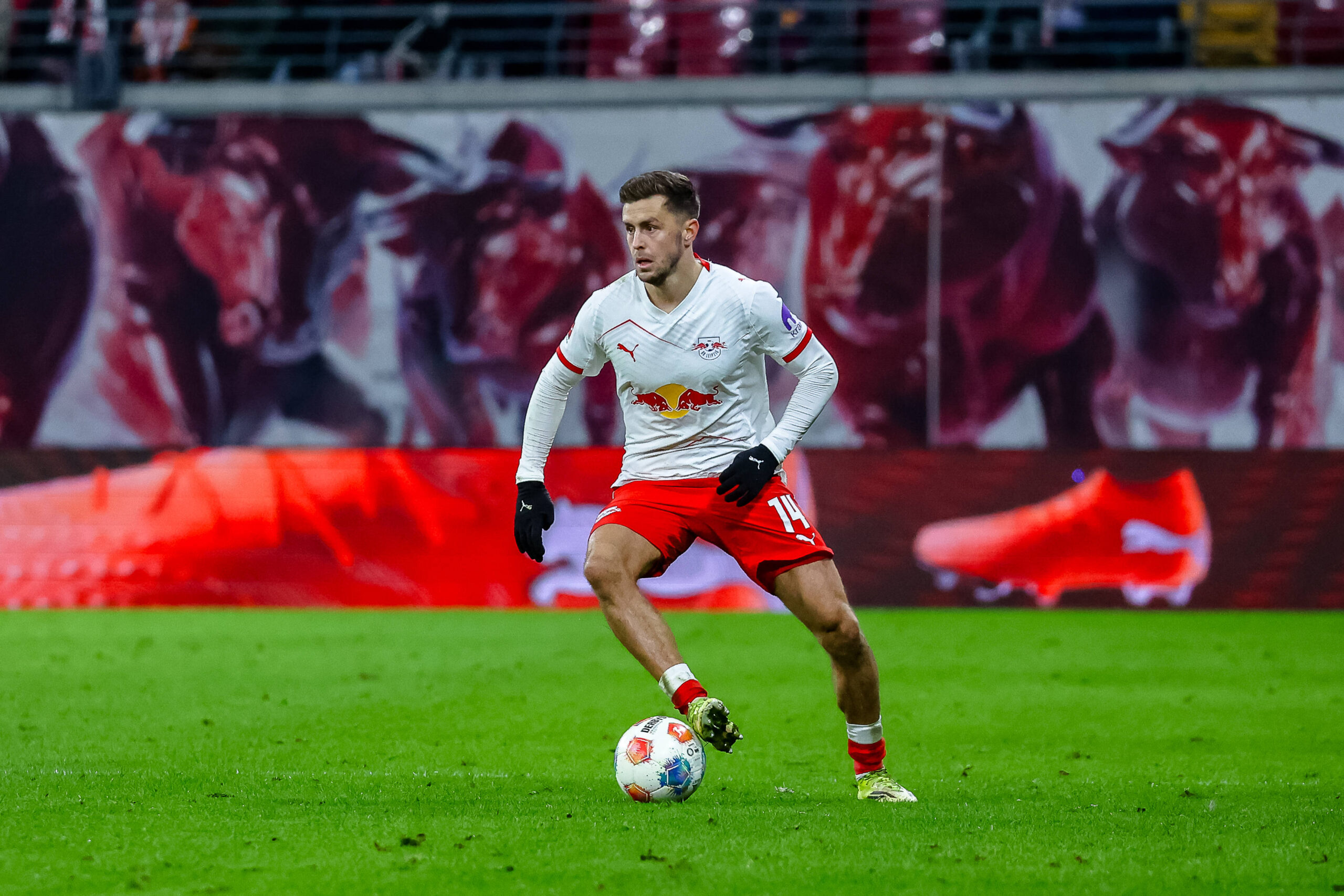 Baumgartner con la maglai del Lipsia