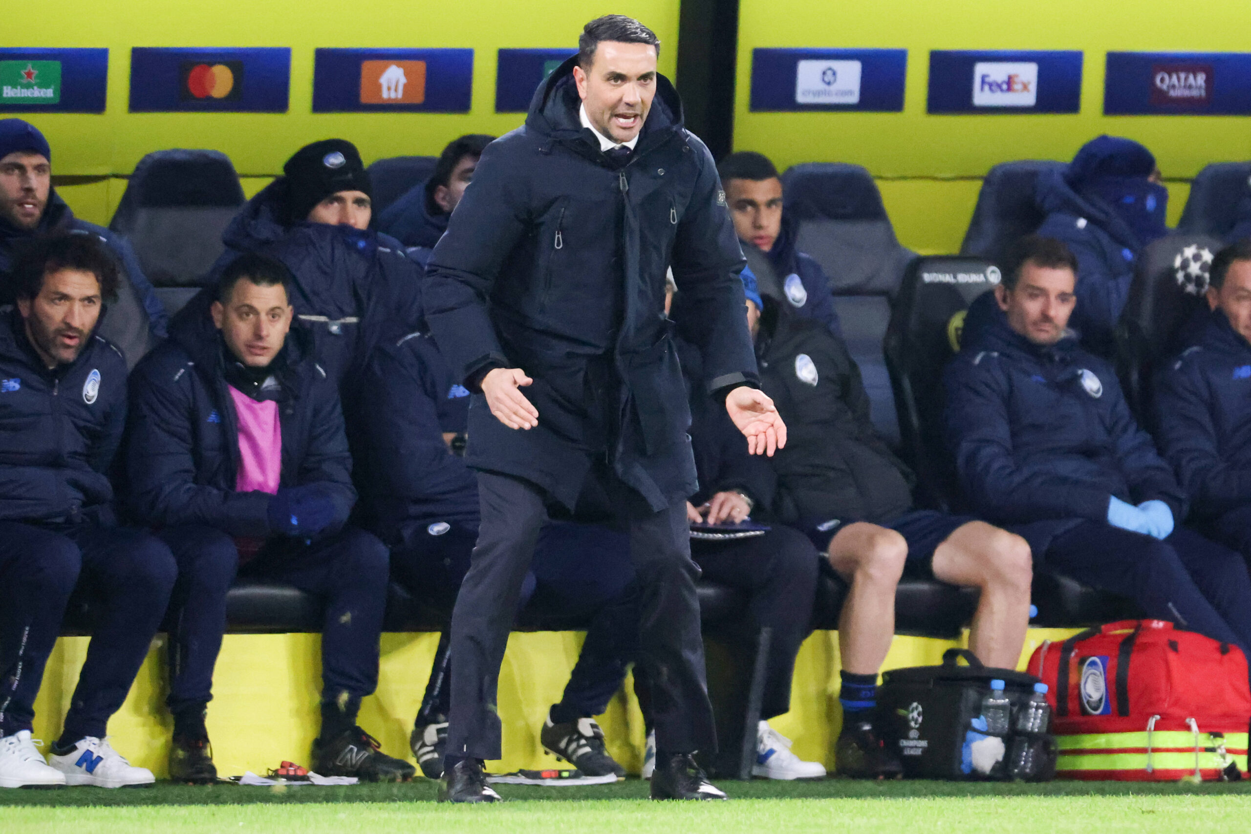 Palladino durante Borussia Dortmund-Atalanta