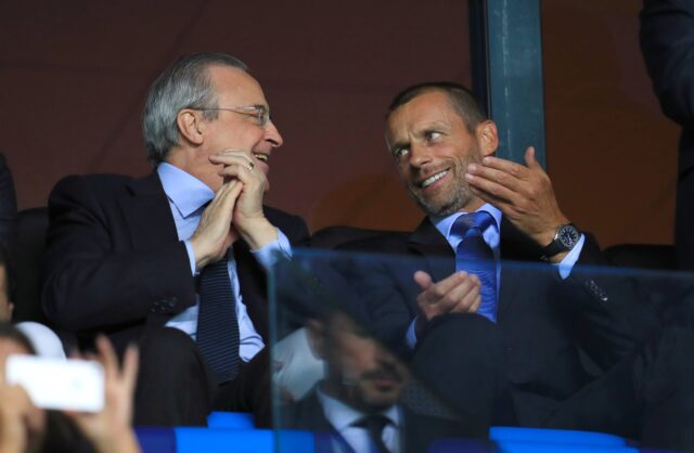 Florentino Perez e Aleksander Ceferin