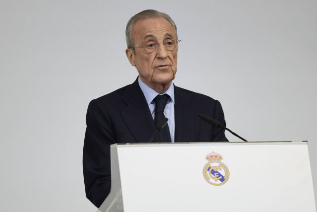 Il presidente del Real Madrid Florentino Perez