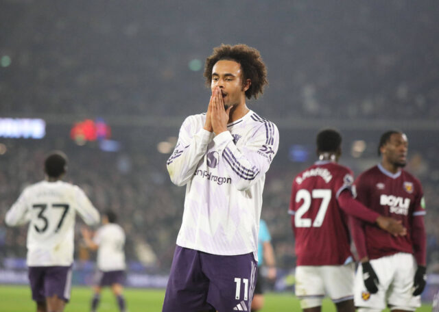L'attaccante olandese del man Utd Joshua Zirkzee