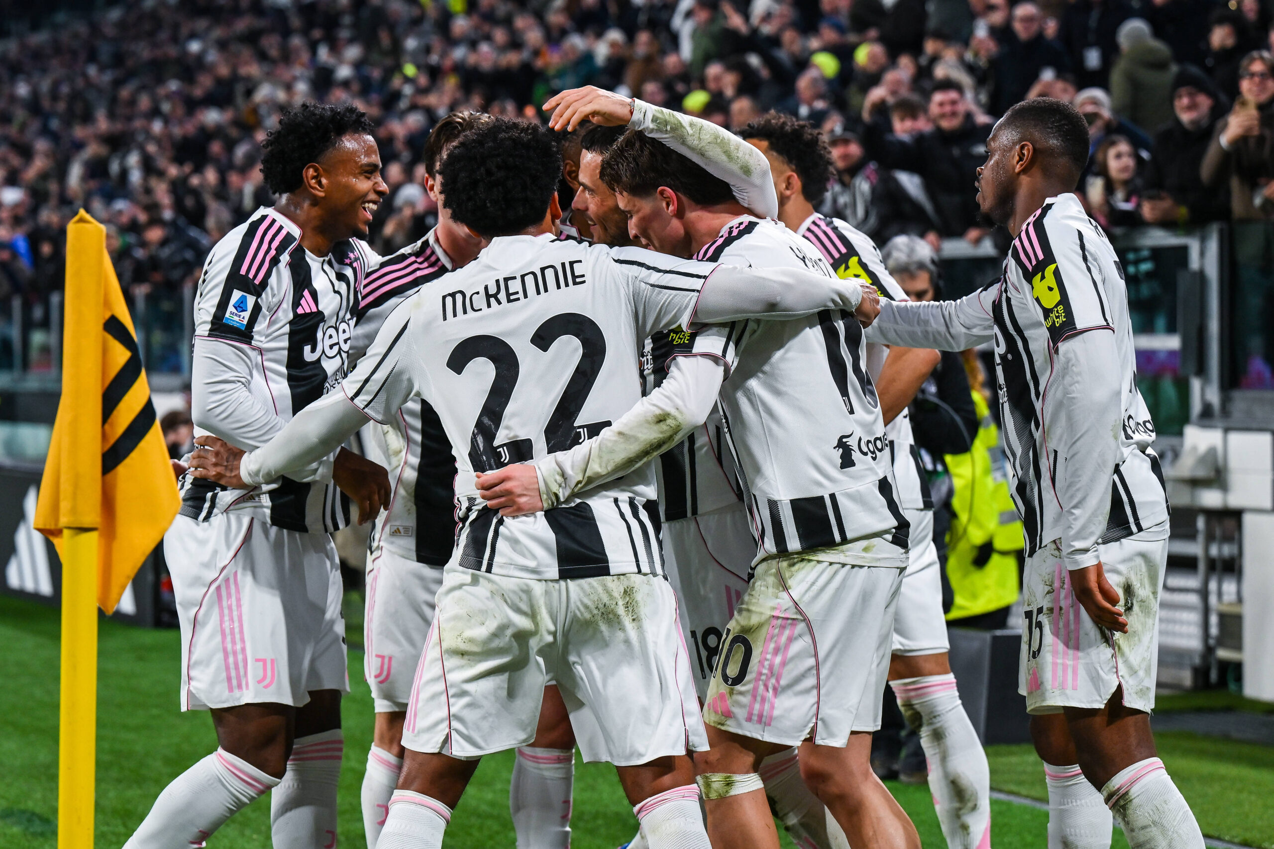 Esultanza della Juventus contro il Napoli