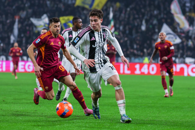 Kenan Yildiz durante Juventus-Roma