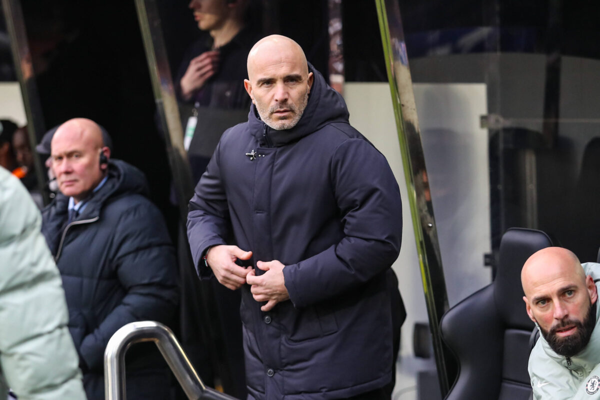 Enzo Maresca prima di un match del Chelsea 