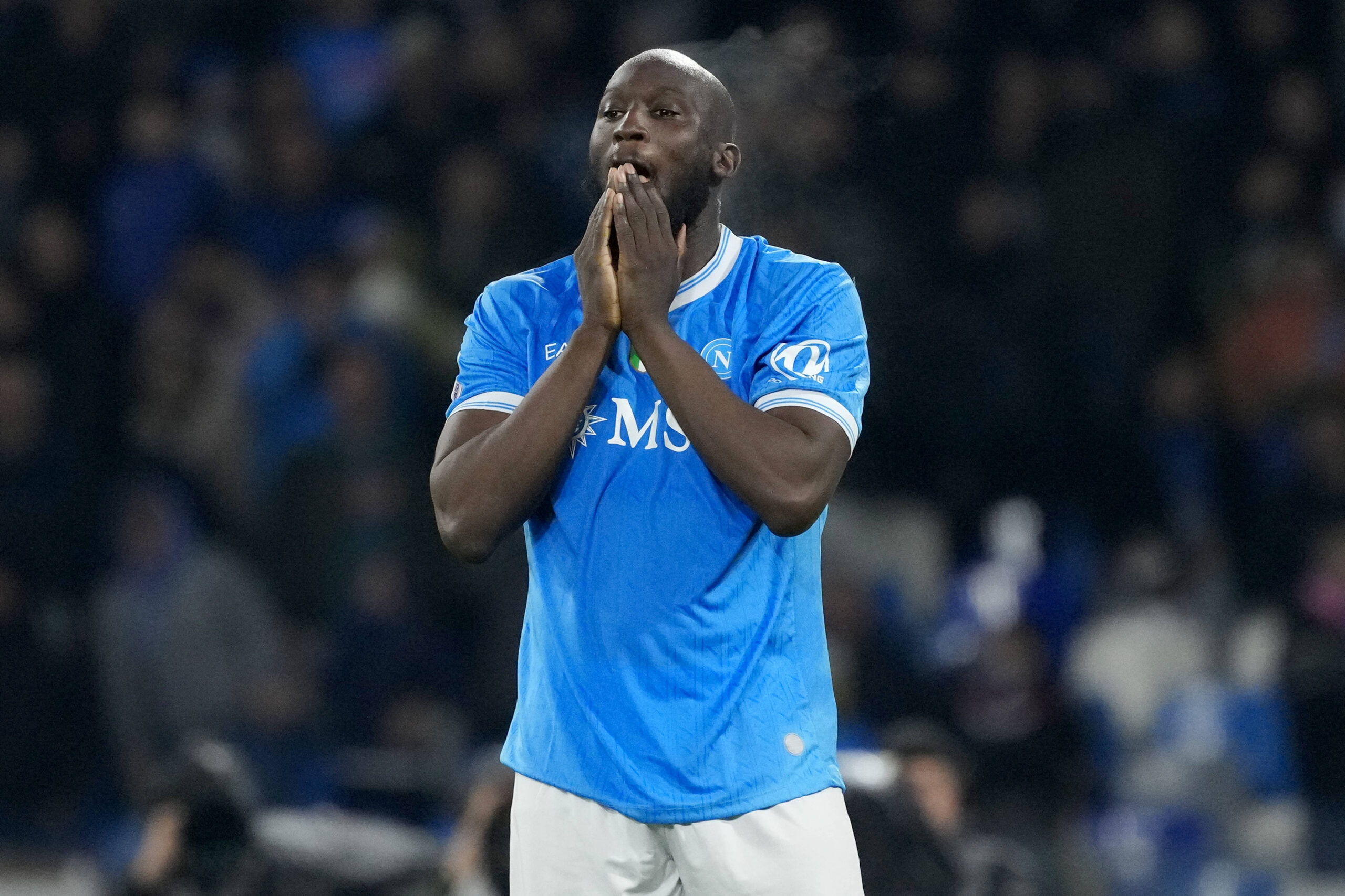 Lukaku dopo aver sbagliato il rigore