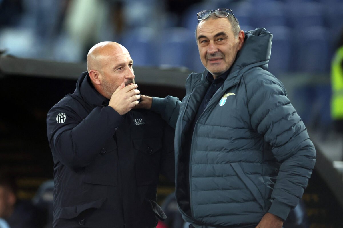 Vincenzo Italiano e Maurizio Sarri, tecnici di Bologna e Lazio
