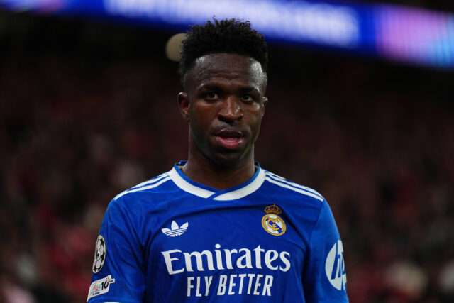 Vinicius durante Benfica-Real Madrid