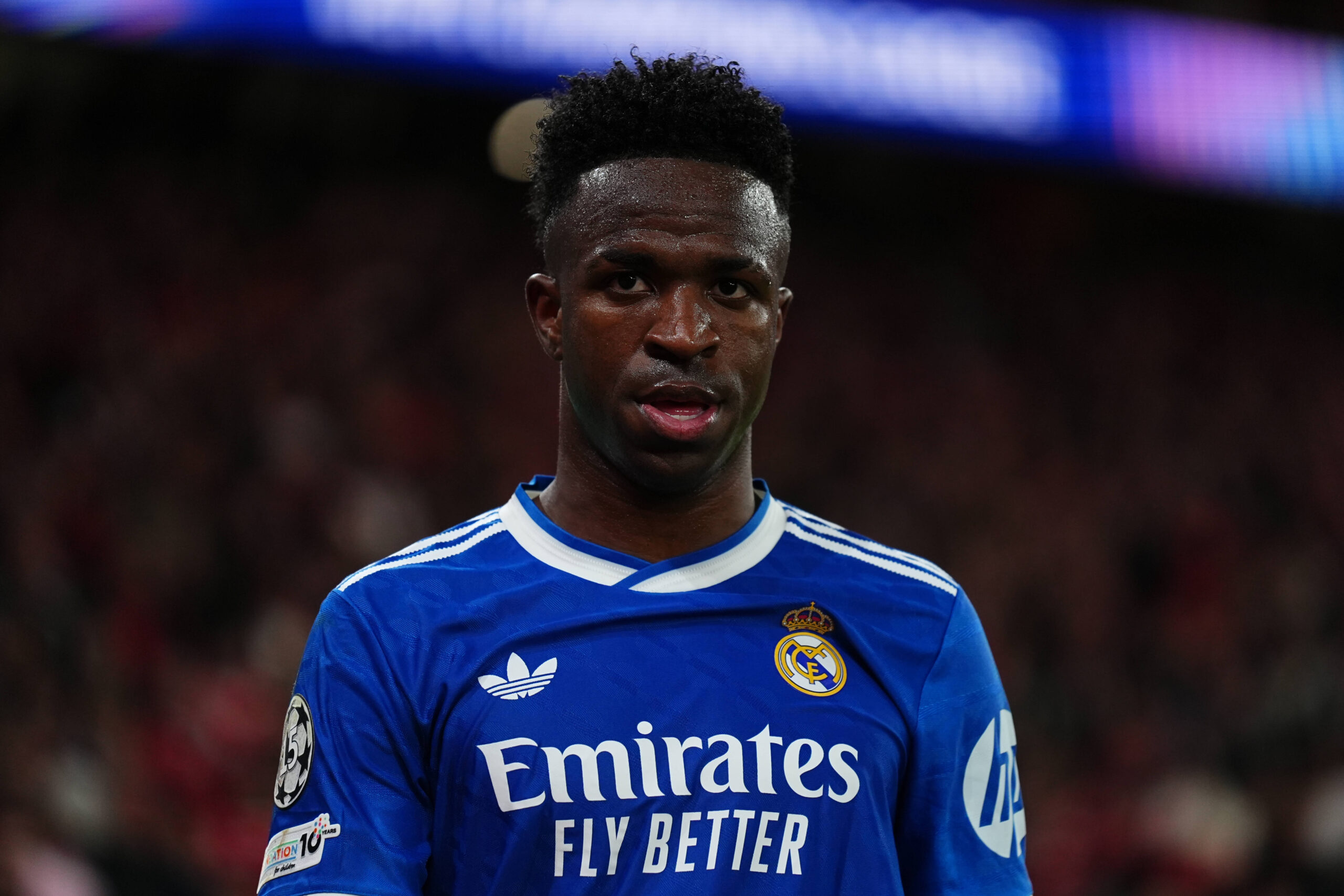 Vinicius durante Benfica-Real Madrid