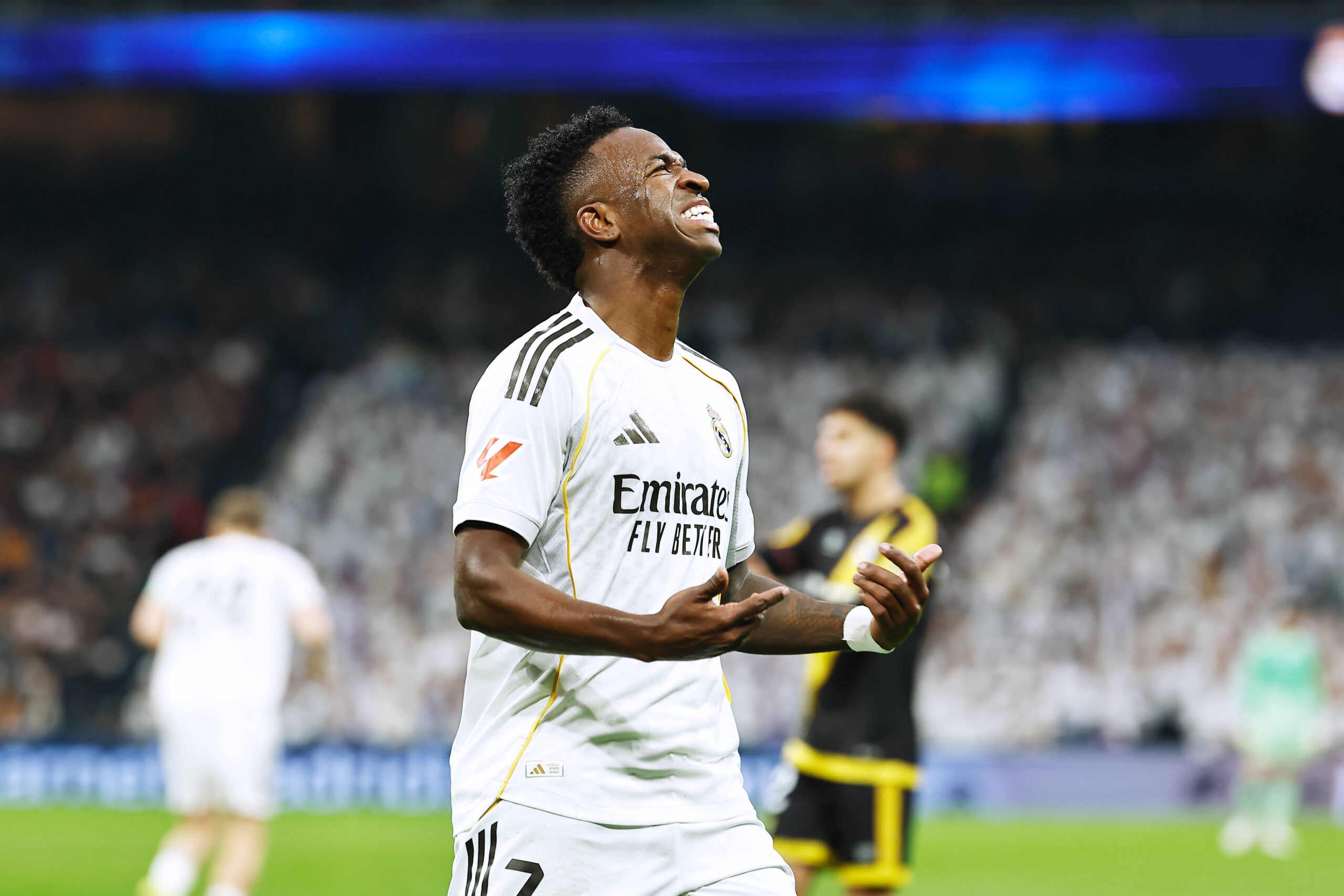 Vinicius Juniordurante unapartita con il Real Madrid