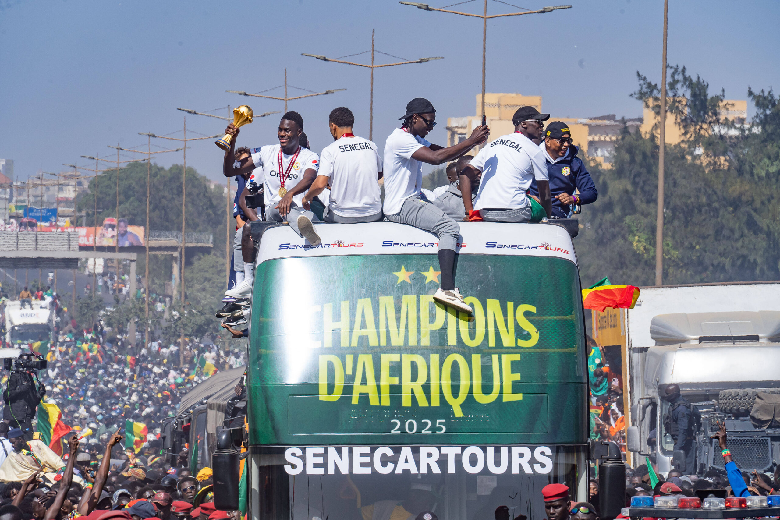 Il Senegal festeggia la Coppa d'Africa