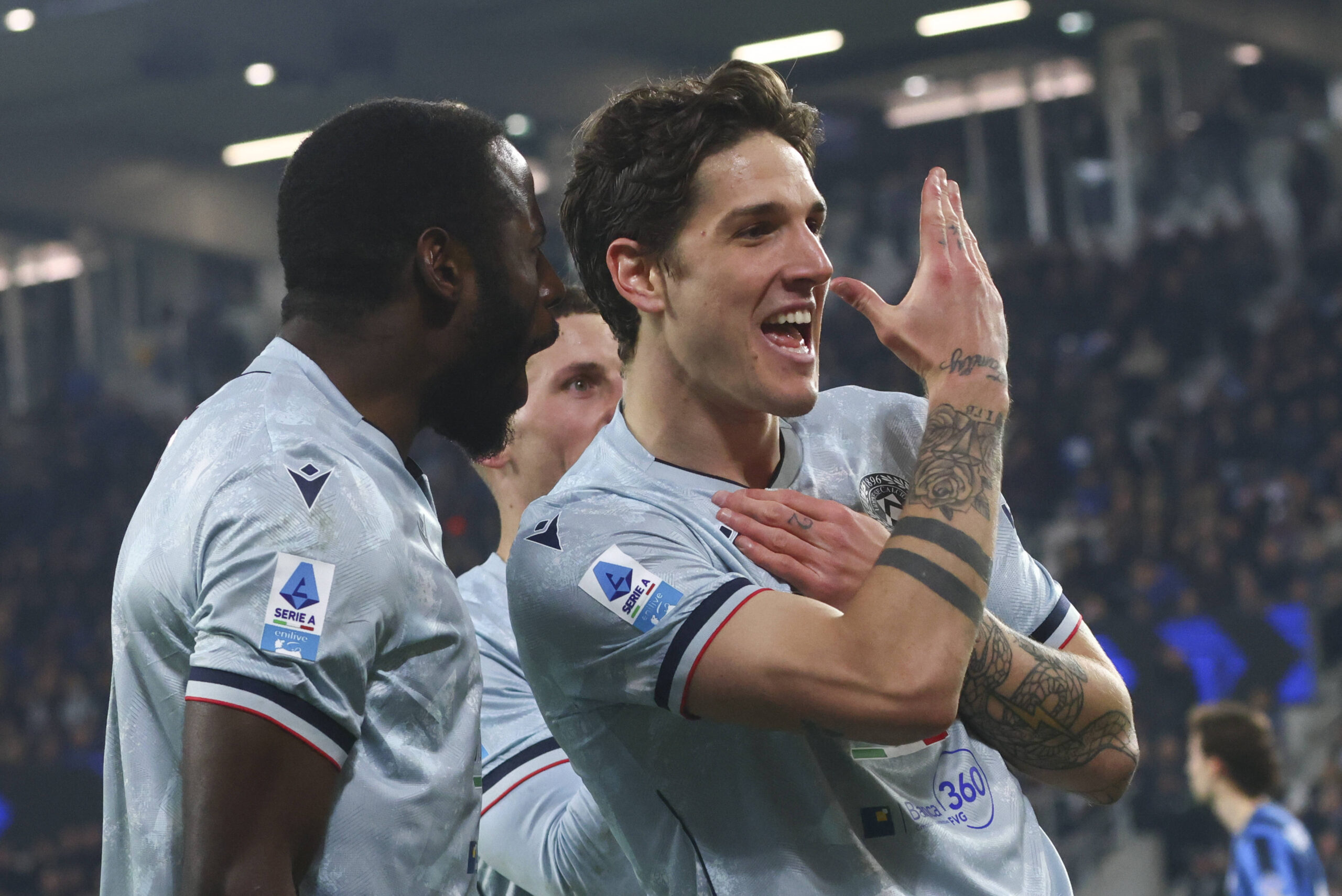 Zaniolo esulta dopo un gol