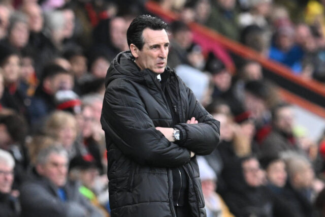 Unai Emery allenatore dell'Aston Villa
