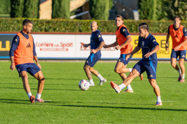 Italia in allenamento a Coverciano
