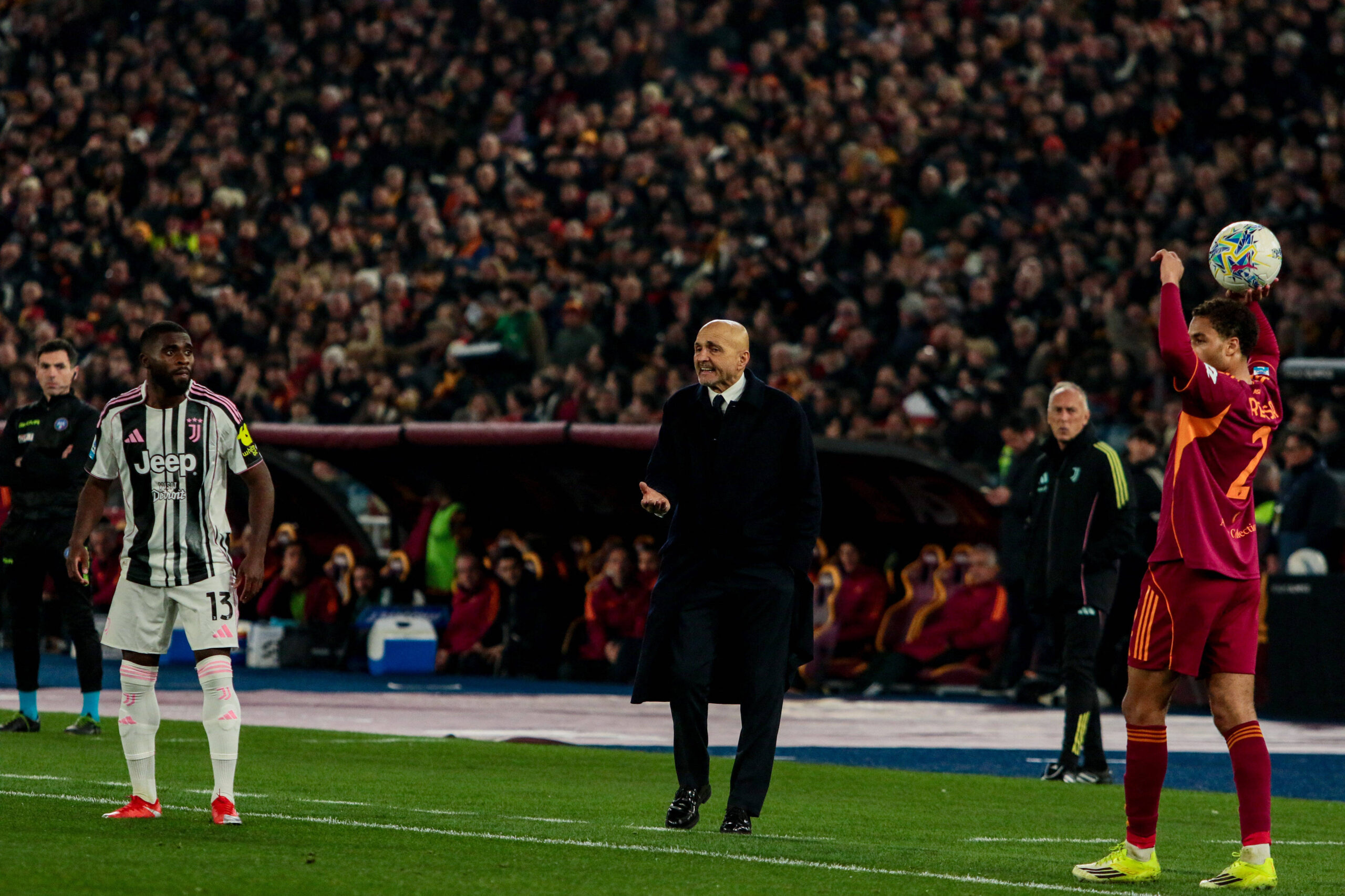 Spalletti durante Roma-Juventus