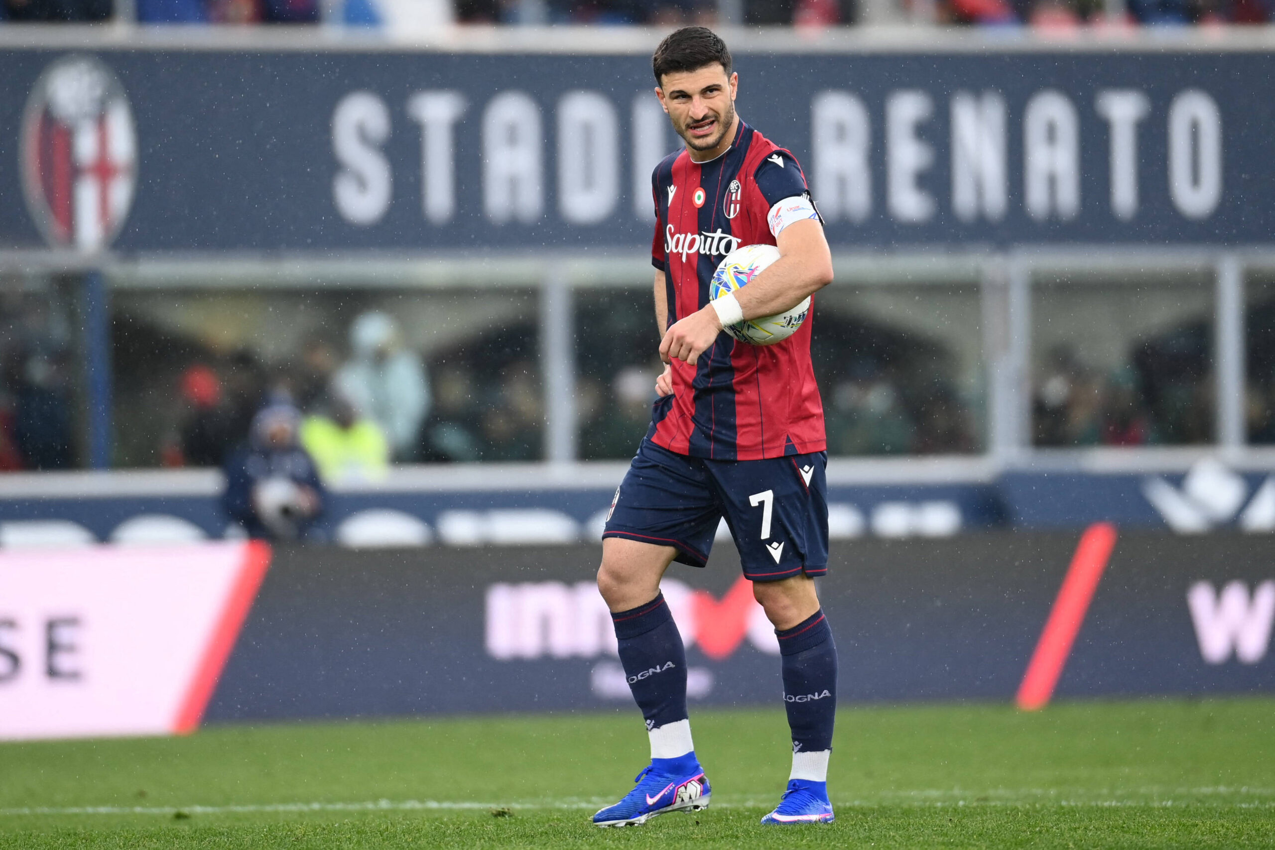 Orsolini durante Bologna-Lazio