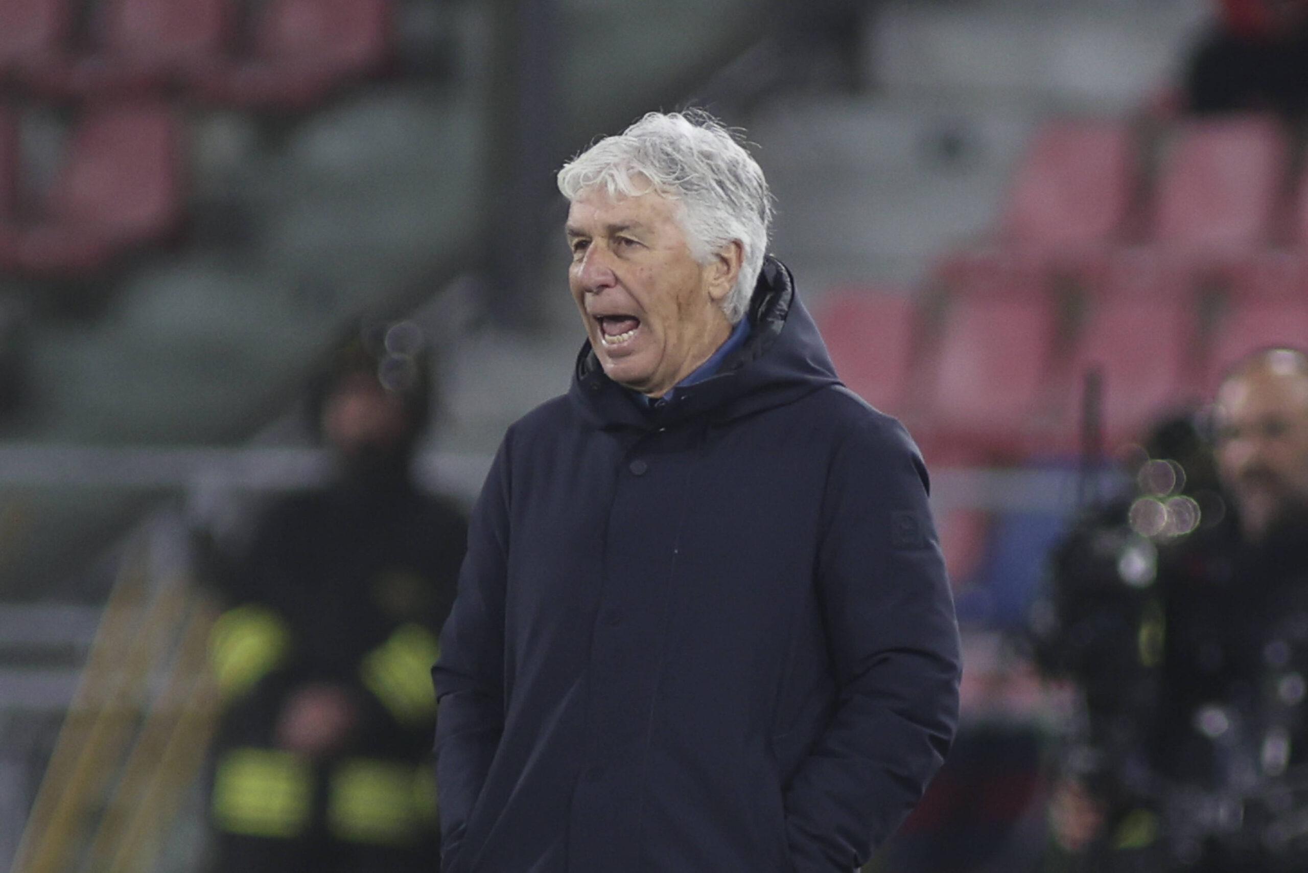 Gasperini durante Bologna-Roma