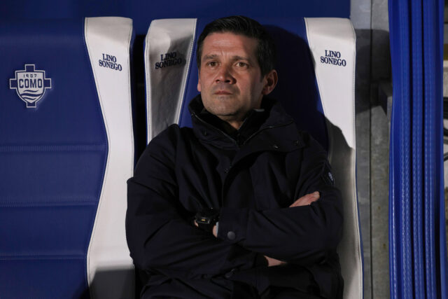 Cristian Chivu in panchina contro il Como