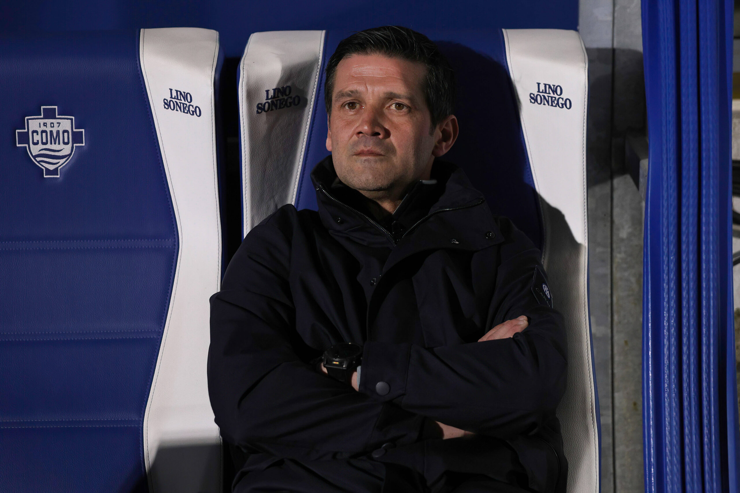 Cristian Chivu in panchina contro il Como