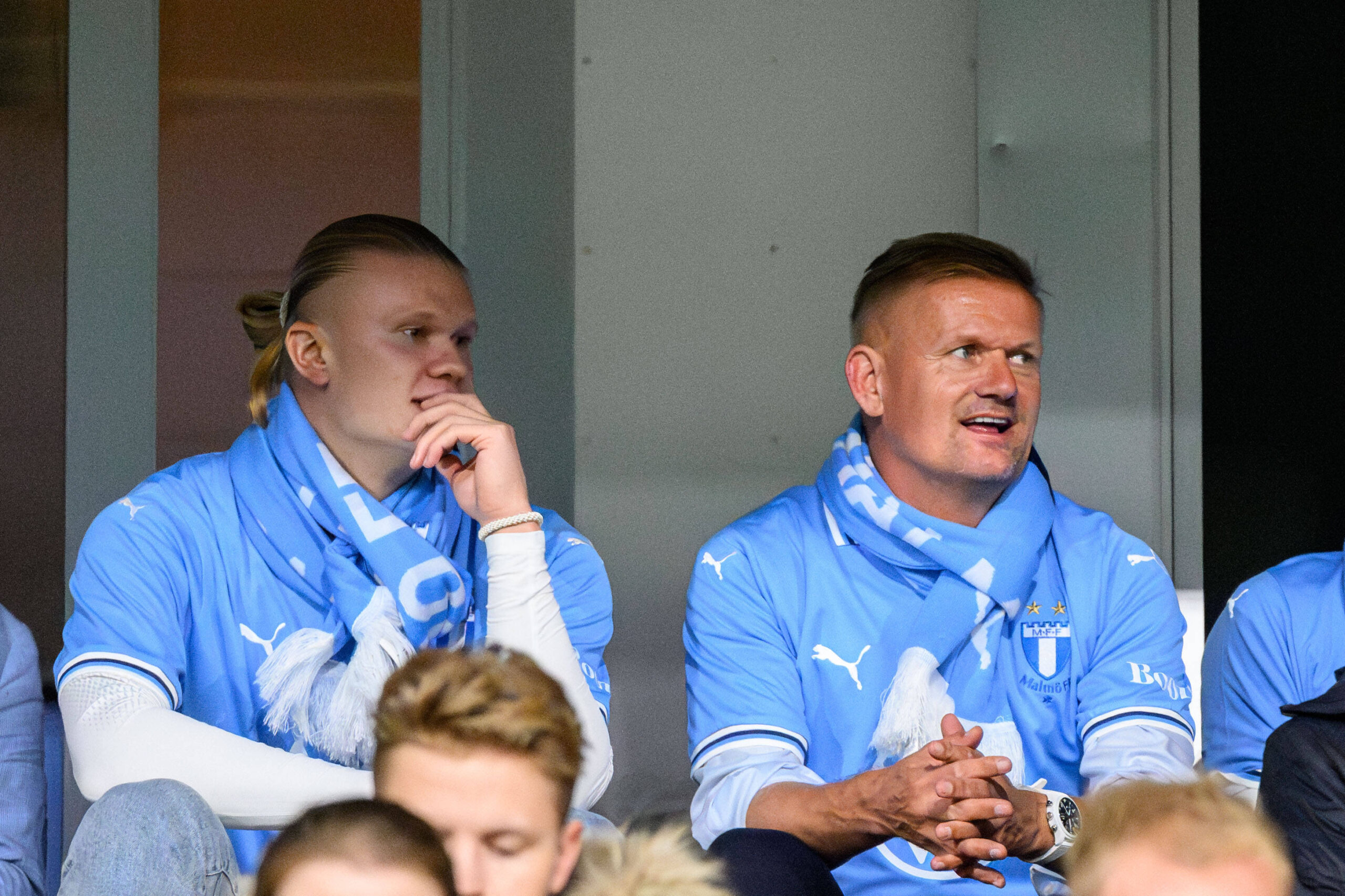 Erling Haaland con suo padre Alf-Inge