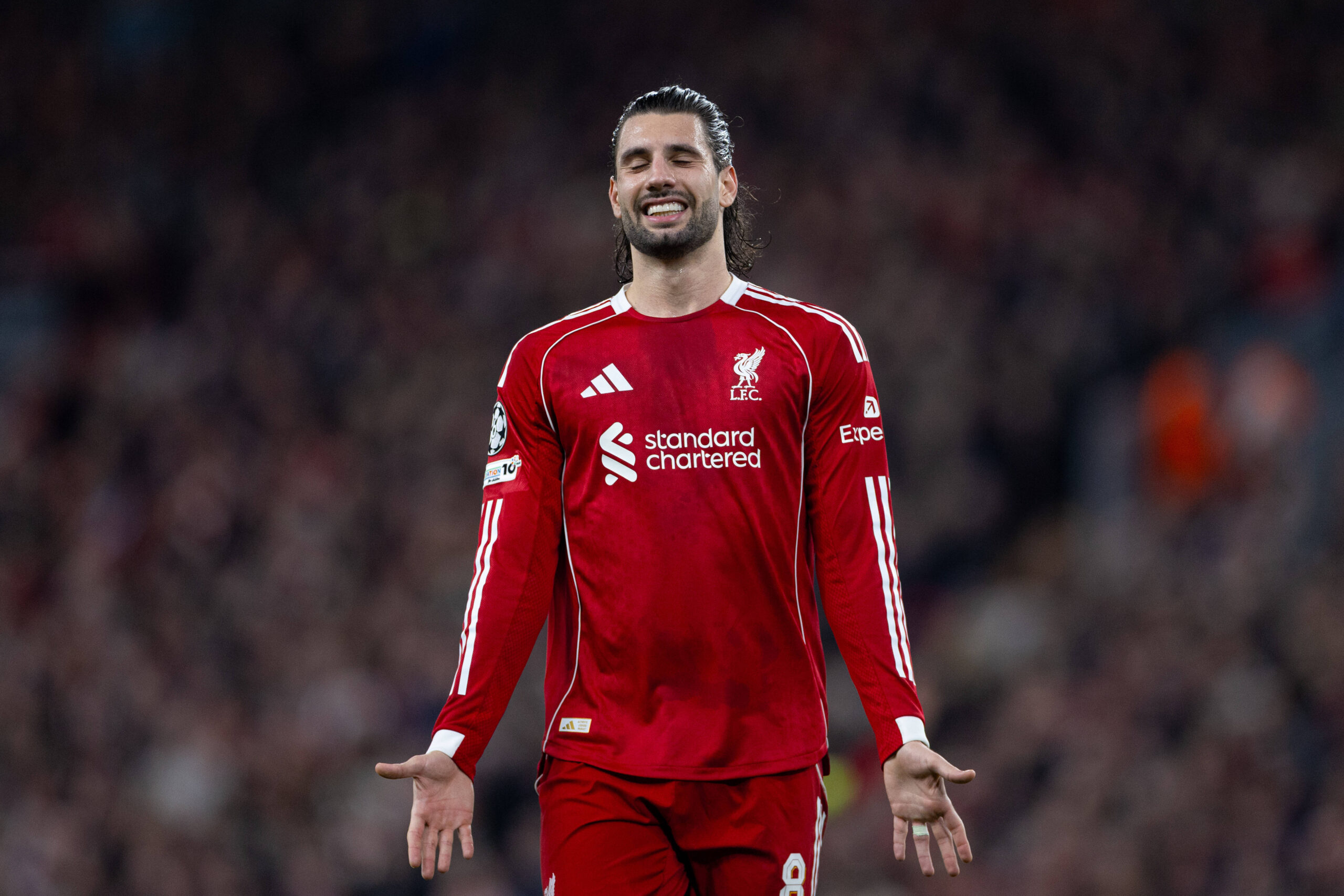 Szoboszlai in azione con il Liverpool