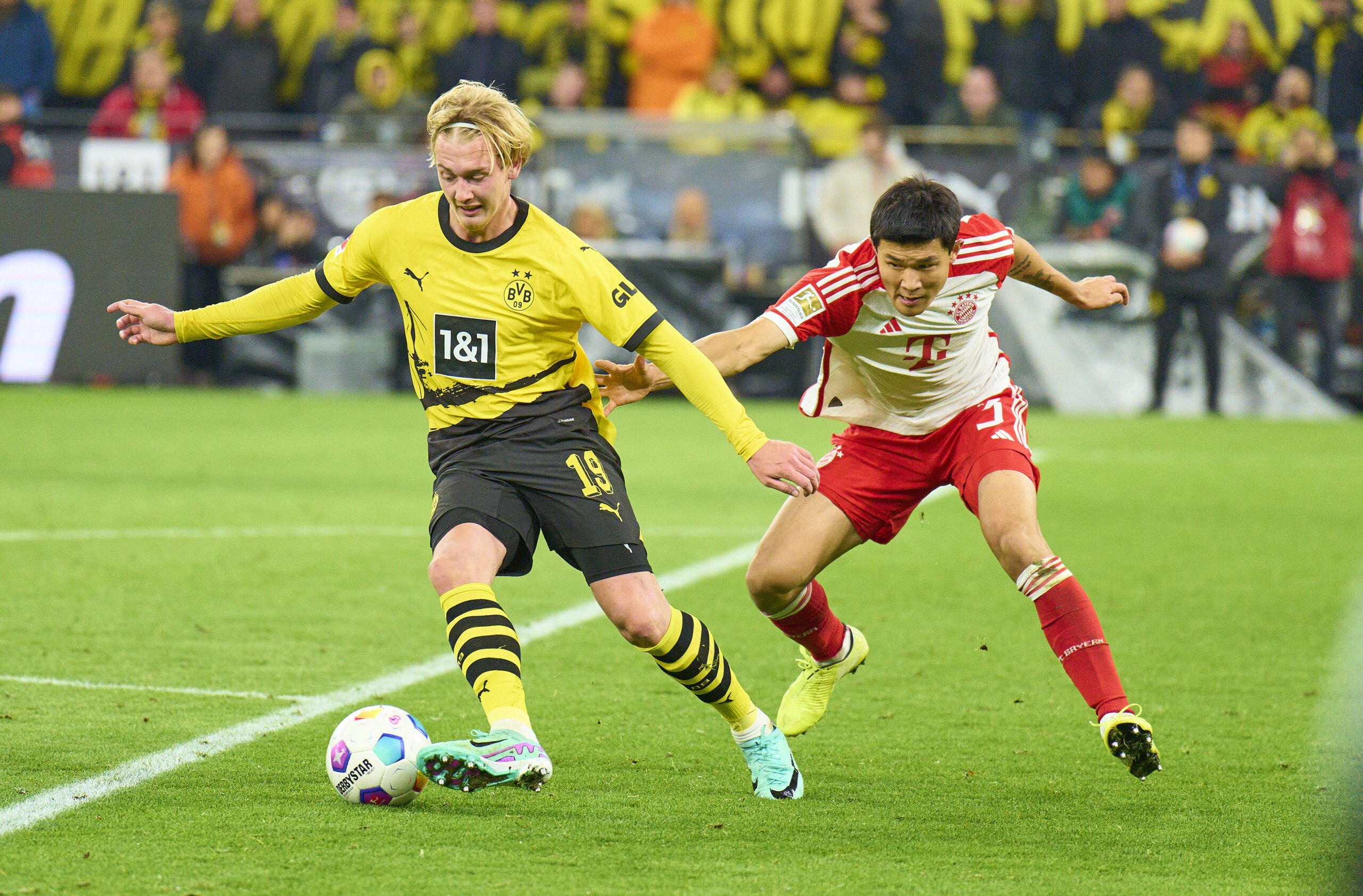 Julian Brandt in azione contro Kim