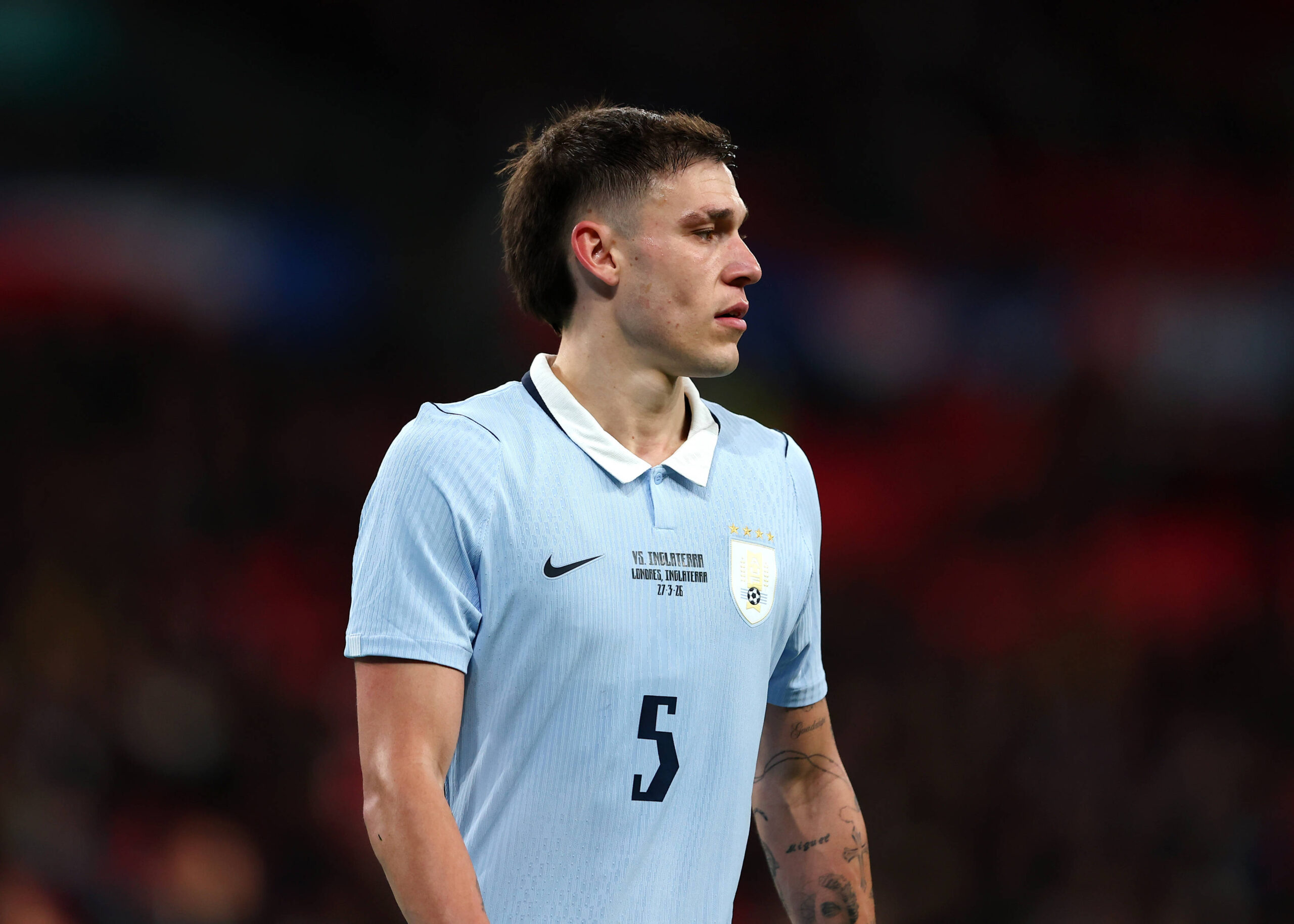 Manuel Ugarte, centrocampista uruguaiano del Manchester United