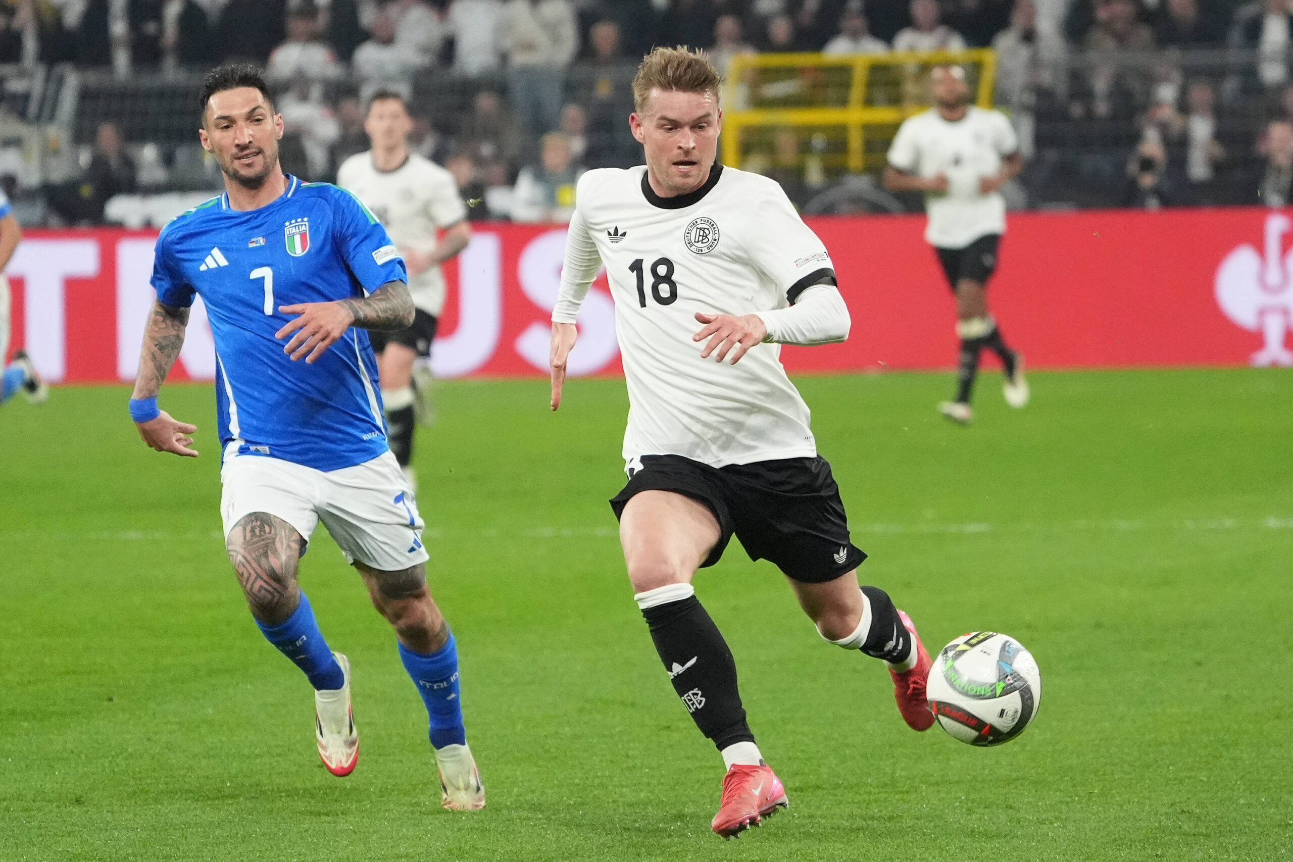 Maximilian Mittelstädt in azione contro l'Italia