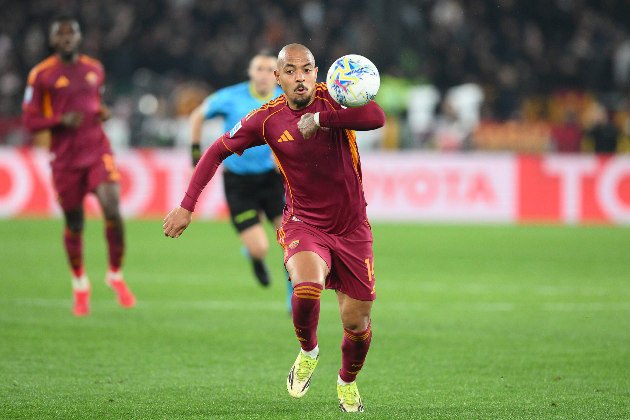 Malen durante Roma-Juventus