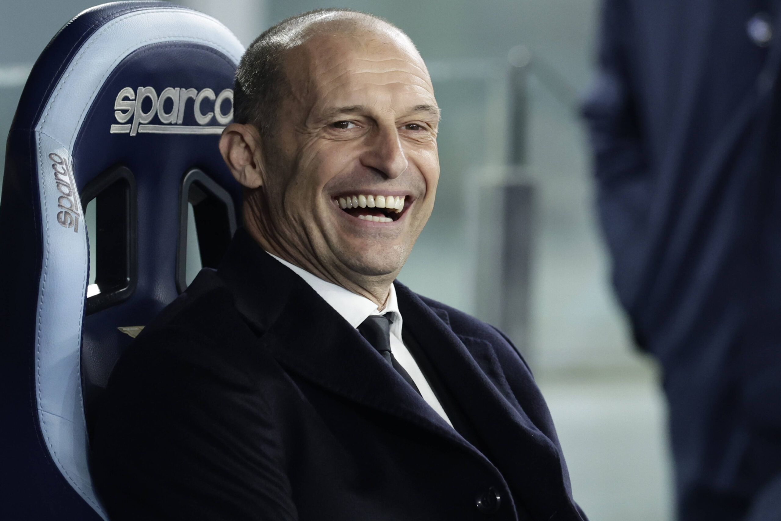 Massimiliano Allegri in panchina durante Lazio-Milan