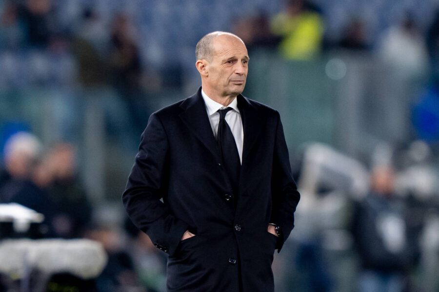 Max Allegri durante Lazio-Milan