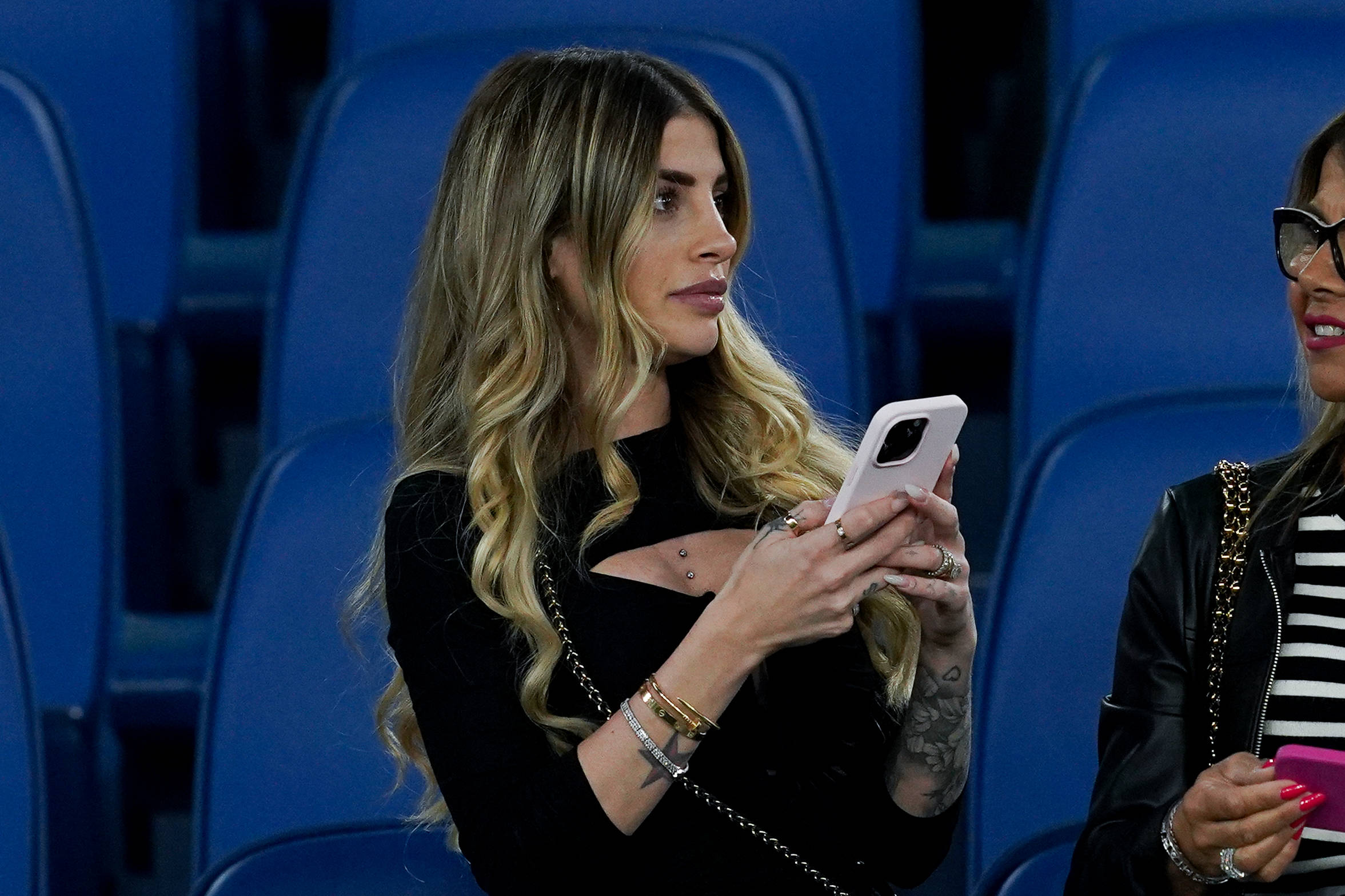 Chiara Nasti in tribuna all'Olimpico