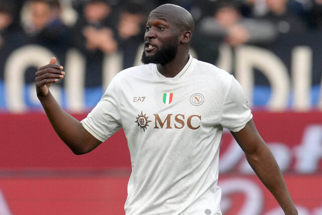 Lukaku in azione con il Napoli