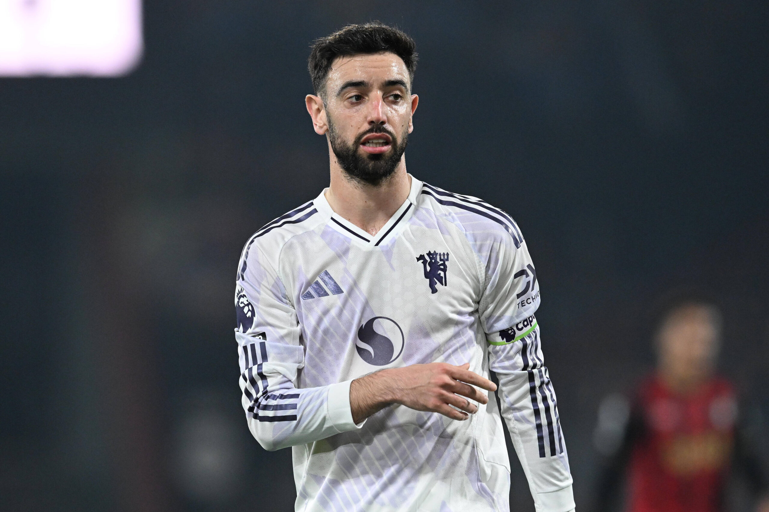 Bruno Fernandes in azione con il Manchester United