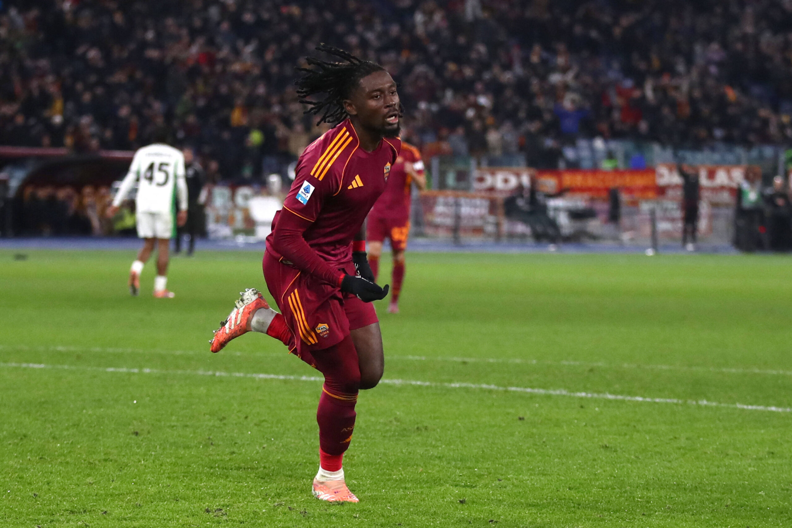 Kone esulta in Roma-Sassuolo